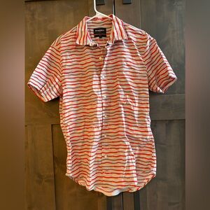 Bonobos Red and White Striped Men's Shirt